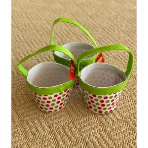 NWT Festive Christmas Felt Basket - set of 3